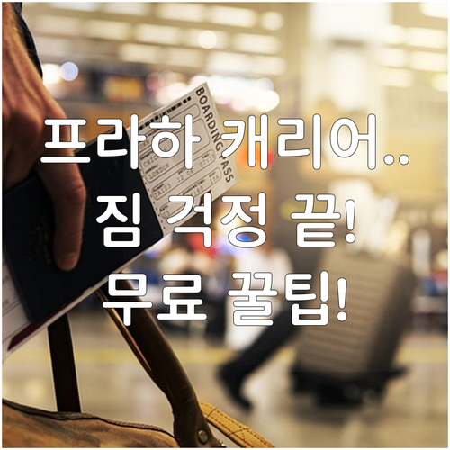 프라하 호텔 짐 보관 서비스 캐리어 ..