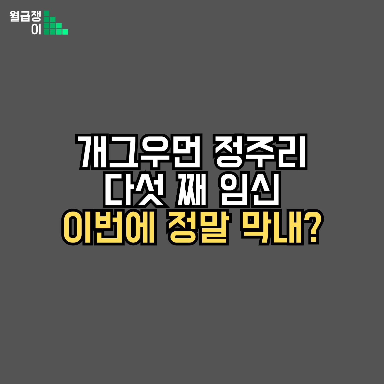 정주리 다섯 째 임신