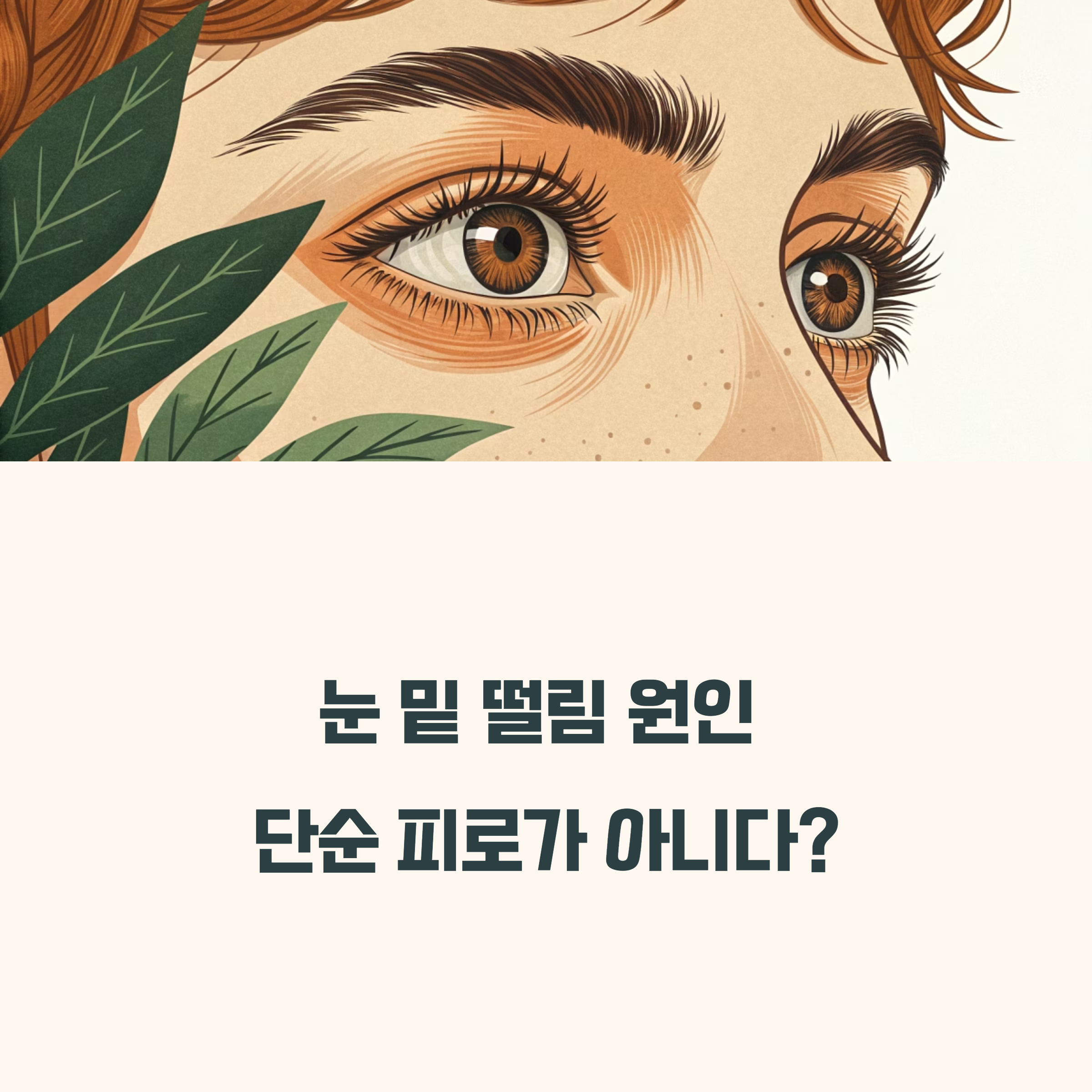 눈 밑 떨림 원인 단순 피로가 아니다?