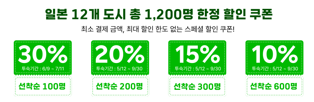 라쿠텐트래블 스페셜 일본 숙소 할인쿠폰 다운로드 (선착순)