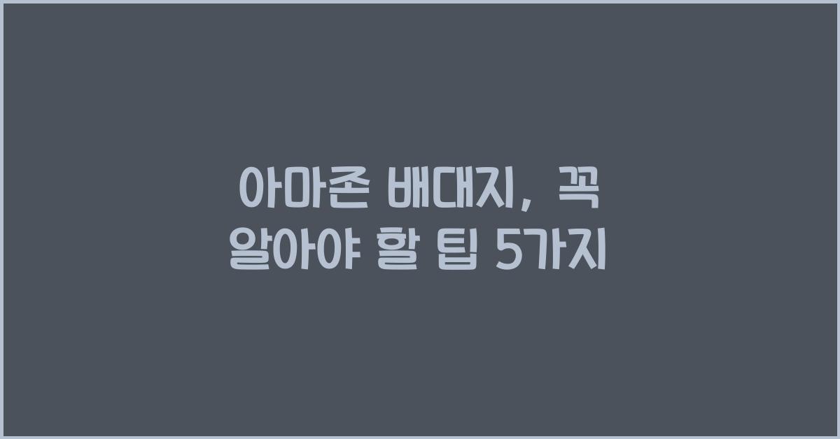 아마존 배대지