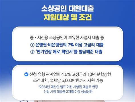 소상공인 대환 대출 채무 탕감 