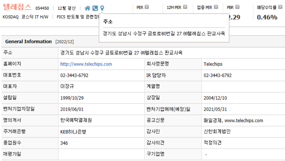 텔레칩스 기업개요