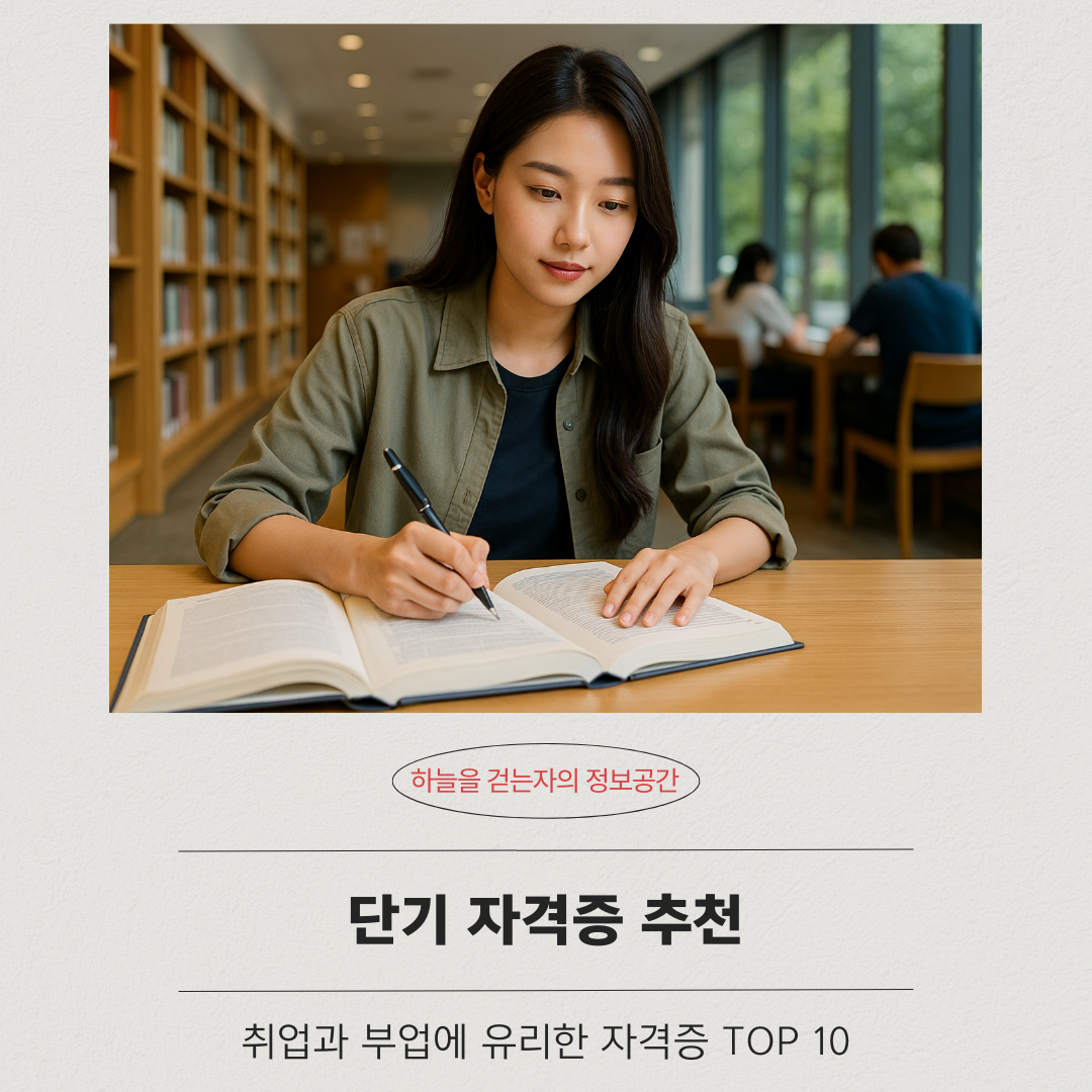 단기 자격증 추천, 취업과 부업에 유리한 자격증 TOP 10