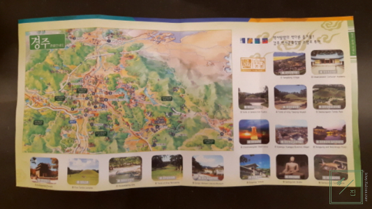 경주 관광안내도 앞면 입니다.