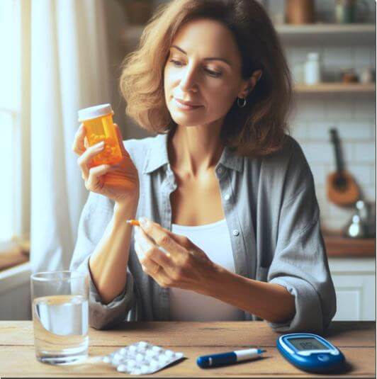 혈당 관리하는 다낭성 난소증후군 여성