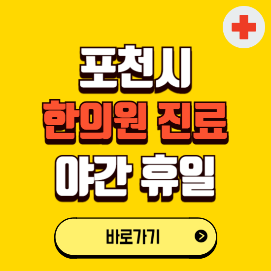 포천시 야간 휴일 한의원 한방병원 찾기 ❘ 24시 일요일 주말 연휴 응급진료 추천 잘하는 곳