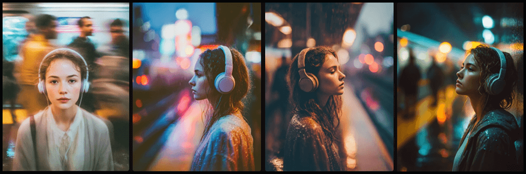 기차역 플랫폼에서의 감성적인 스토리텔링 이미지_Midjourney