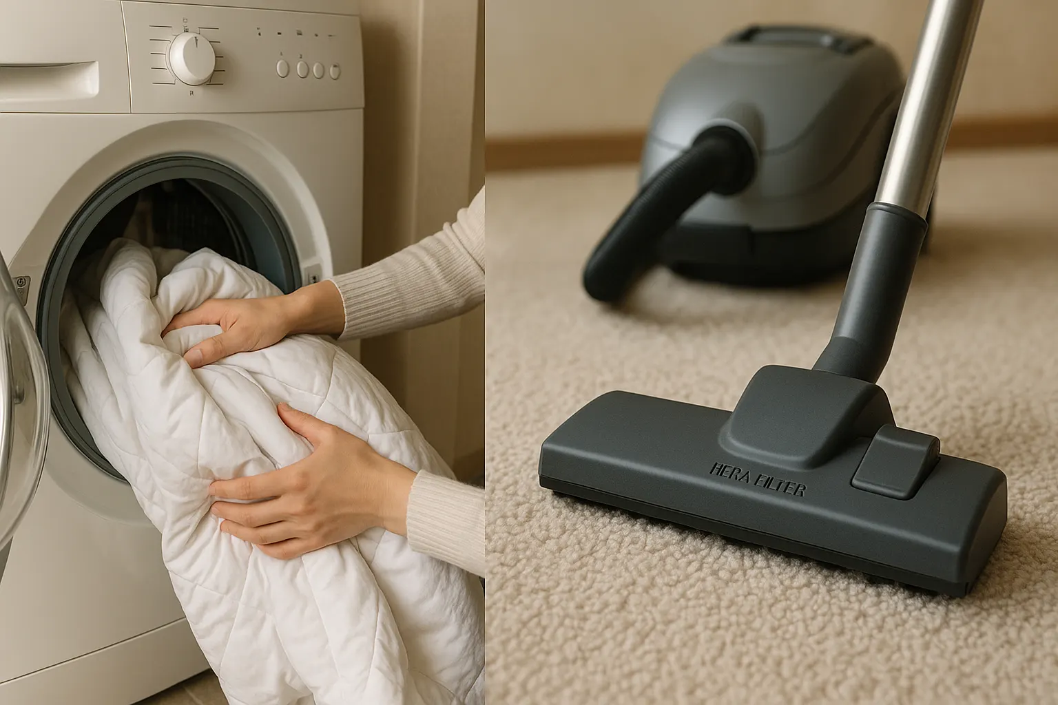 침구 세탁, 청소기