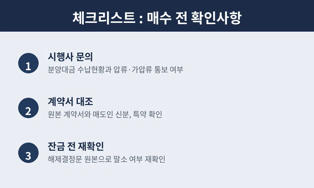 매수 전 확인사항