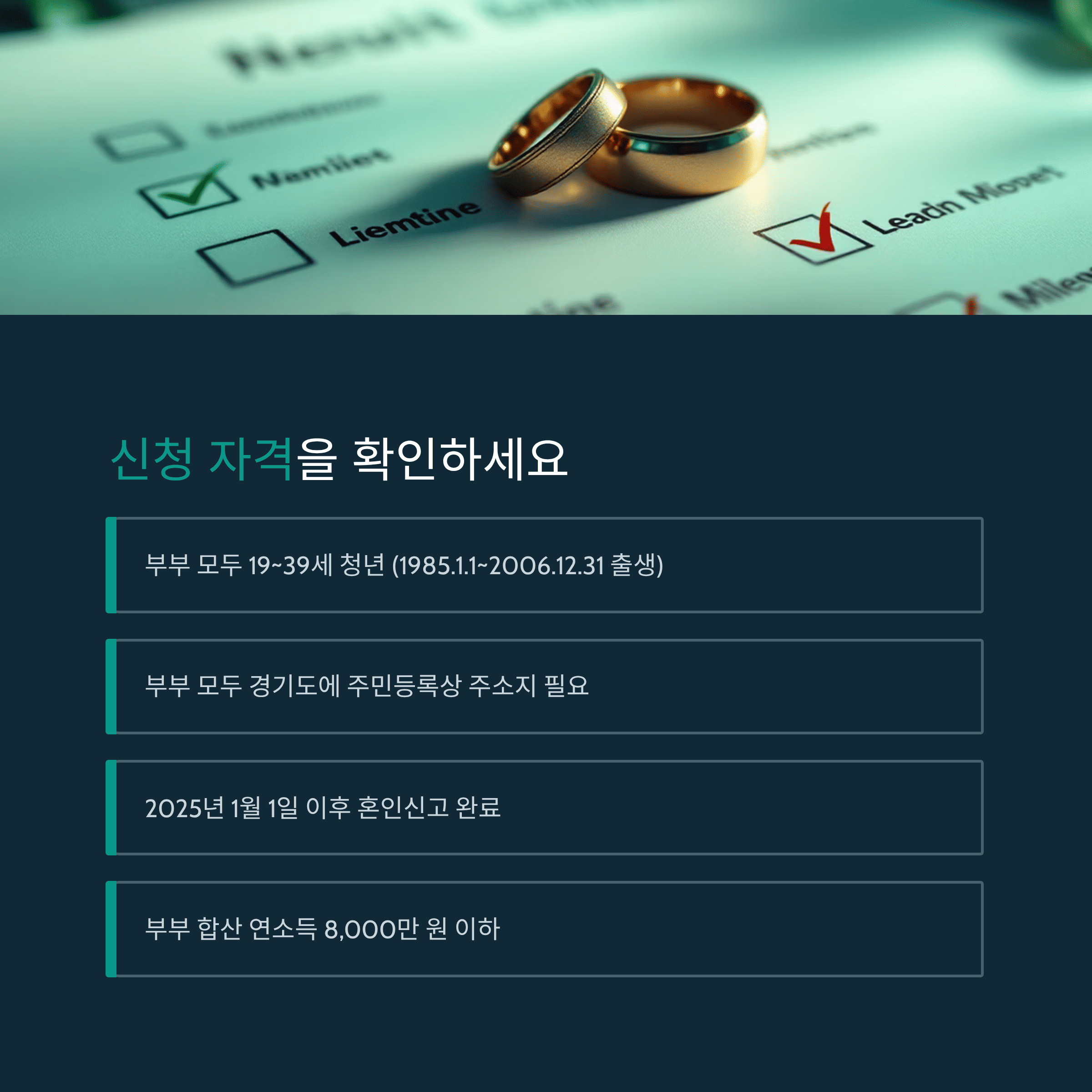 경기 청년 결혼 지원사업, 부부 당 100만 원 지급