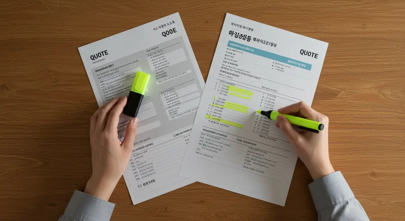 점포철거비 지원, 비교견적서 이렇게 받아야 한 번에 통과됩니다 (최소 2곳 이상)