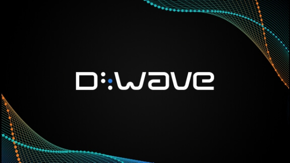 검은 바탕에 디 웨이브라고 쓰인 하얀 글씨