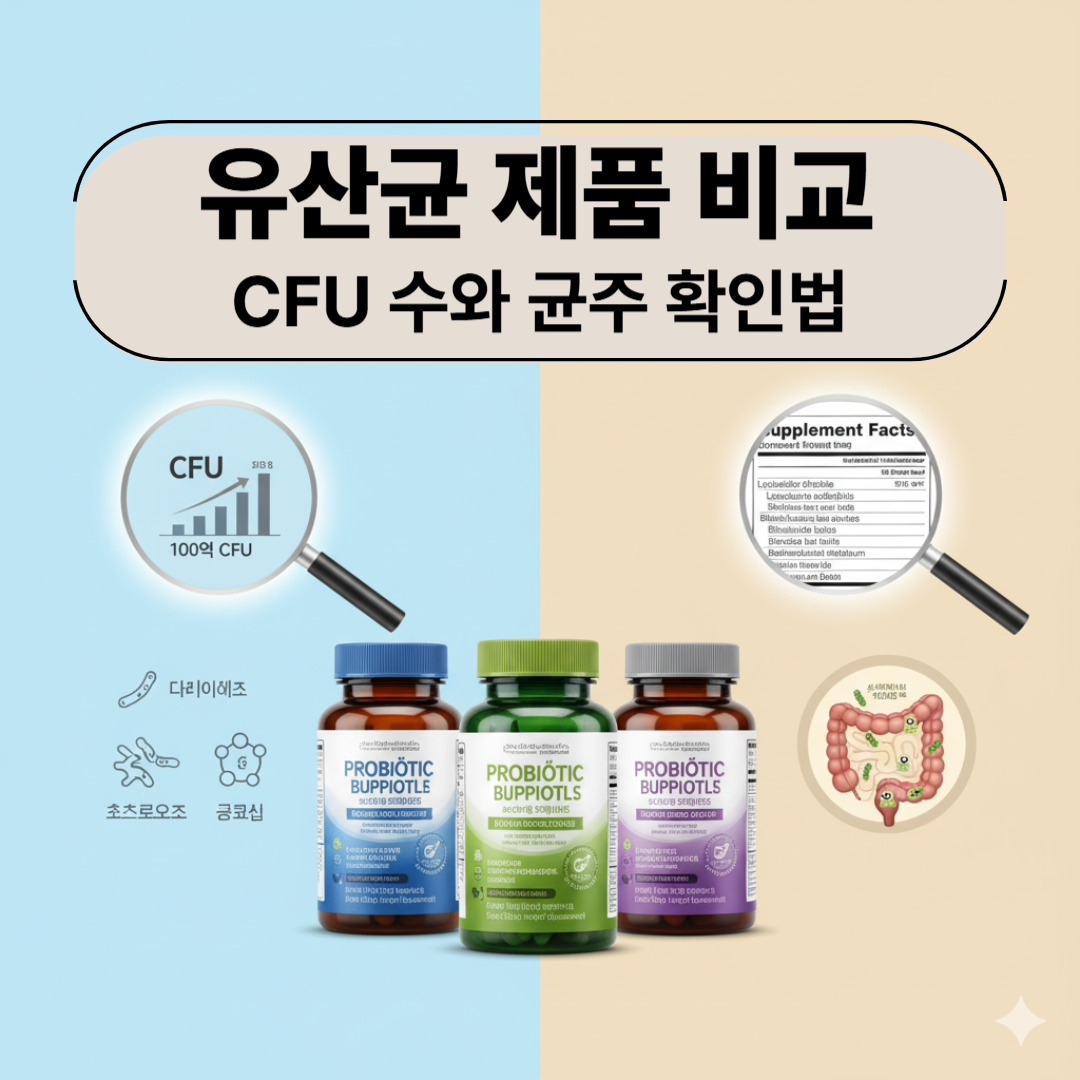 유산균 제품 비교 – CFU 수와 균주 확인법