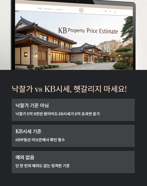 낙찰과와 kb시세 헷갈리지 마세요