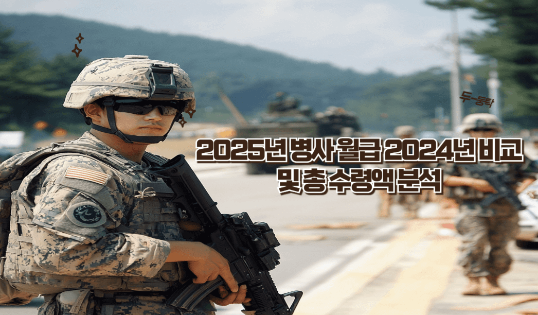 2025년 병사 월급 2024년 비교 및 총 수령액 분석