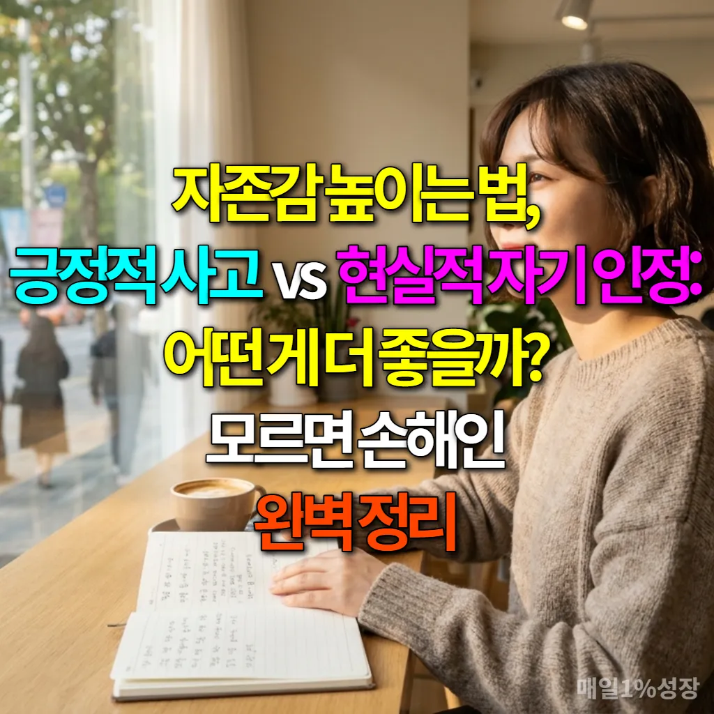 카페에서 편안하게 생각에 잠긴 한국인 여성
