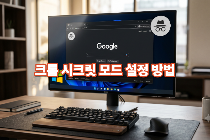 구글 검색 기록 남지 않게 크롬 시크릿 모드 기본 설정하는 방법 대표 이미지