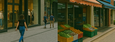 수두권과 지방 상권의 차이 모습