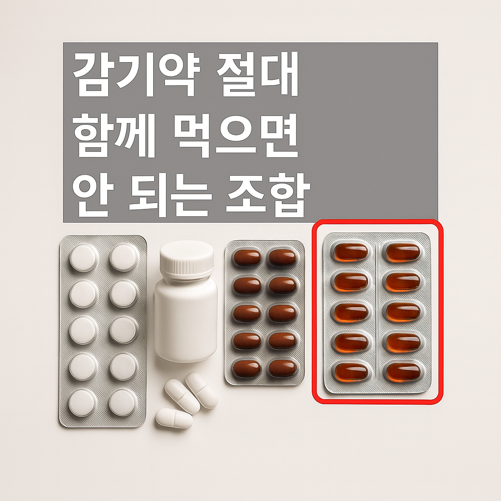 감기약 절대 함께 먹으면 안되는 조합, 실사형 이미지