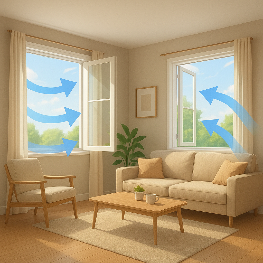 거실 환기 시키기