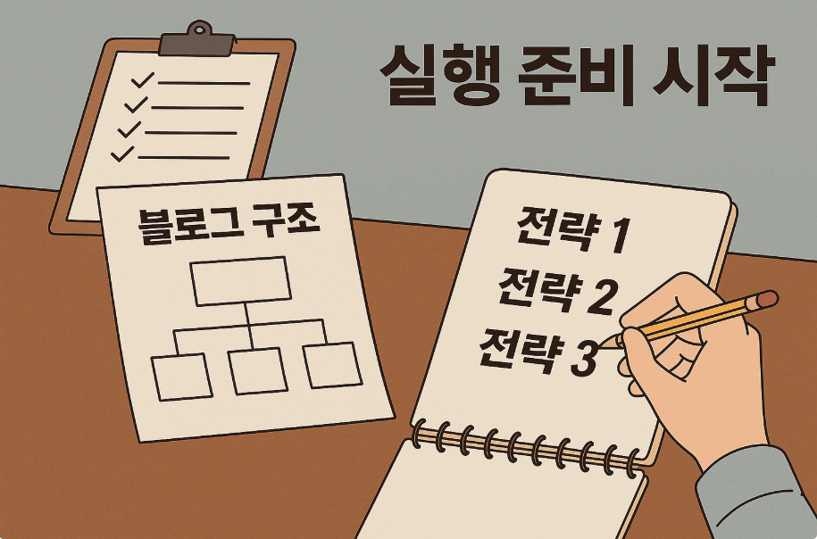 실행 준비 시작 - 실행 계획을 준비하는 이미지