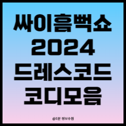 싸이흠뻑쇼2024 드레스코드 코디모음