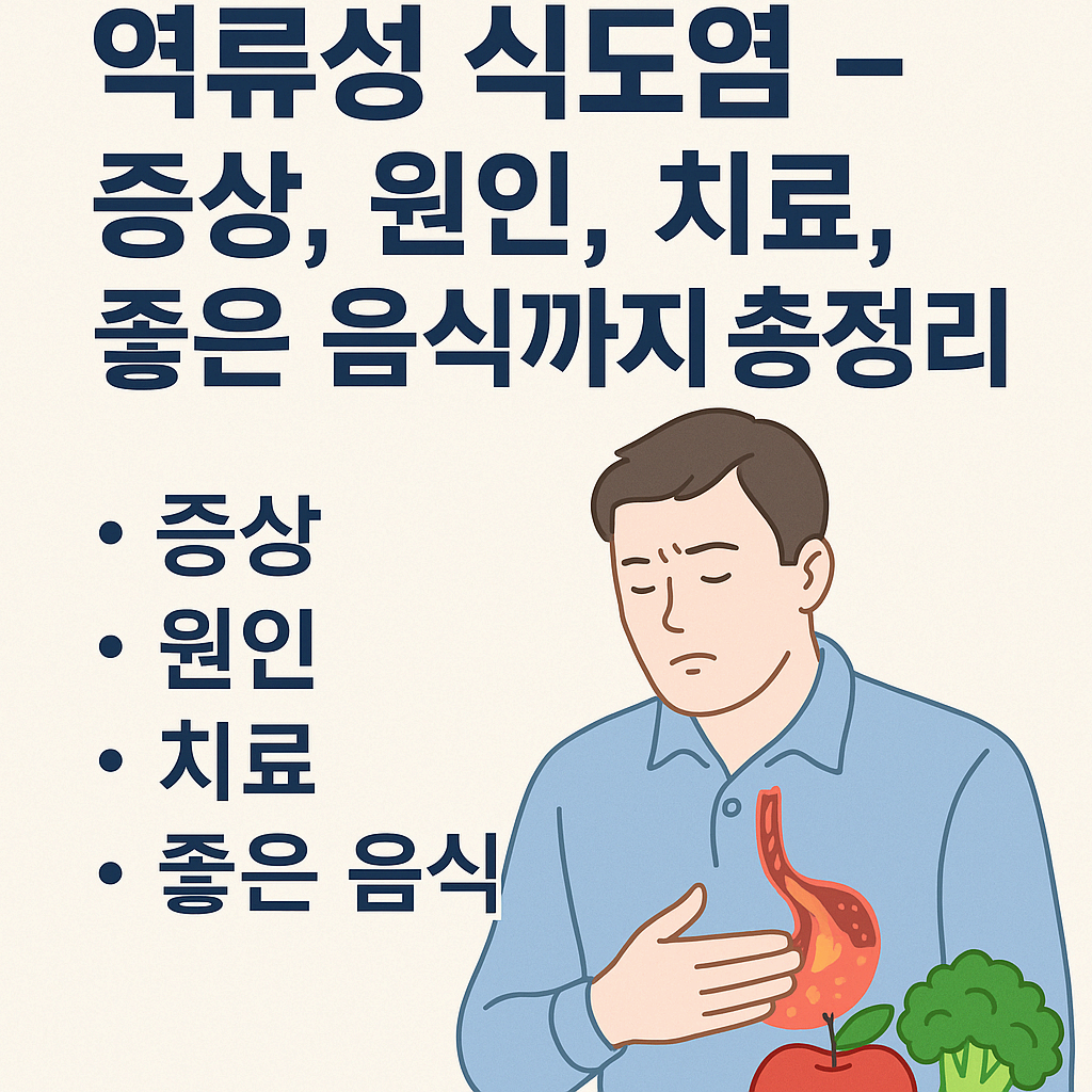 🩺 역류성 식도염 – 증상, 원인, 치료, 좋은 음식까지 총정리