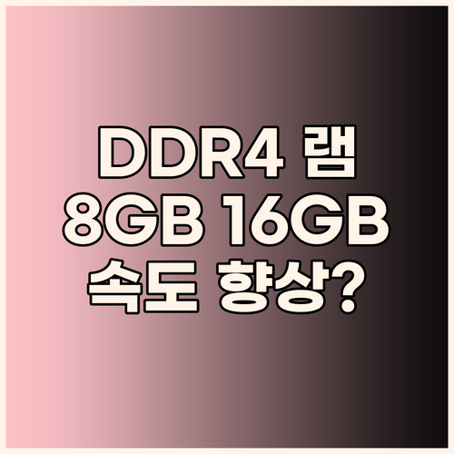 삼성 DDR4 램 8GB, 16GB ..