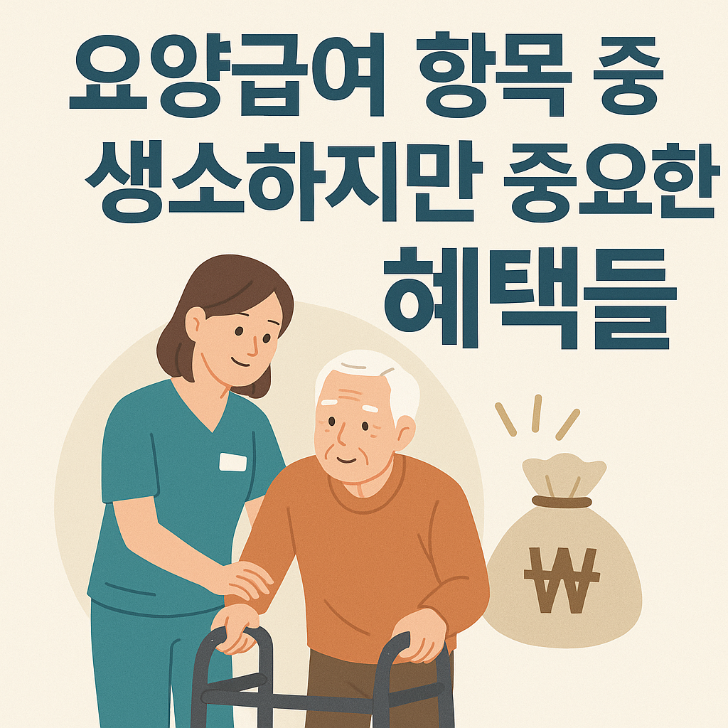 요양급여 항목 중 생소하지만 중요한 혜택들