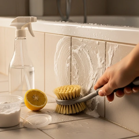 락스 없이도 충분히 욕실 청소가 가능합니다