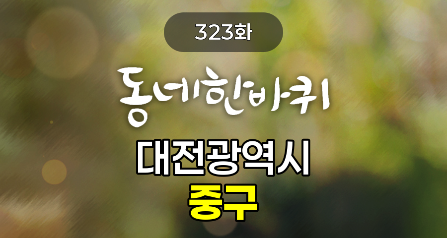 KBS 동네한바퀴 대전광역시 중구 323화 2025년 6월 7일 맛집 식당 업체 촬영장소 촬영지 정보, 대전 야구팬들의 성지, 닭강정 거리, 빵의 도시에서 원도심을 지키는 서점지기, 48년 역사의 노포, 두부ㆍ오징어 두루치기, 대전의 근대사를 품은 원도심의 중심, 대전근현대사전시관, 대전 향토 음식 콩부각을 알리는 콩자매, 4대를 지켜온 전통 붓 장인, 대전의 辛명물 소머리국밥&매운 김치, 빵빵한 행복! 500원 사랑‘빵’, 라이콘타운