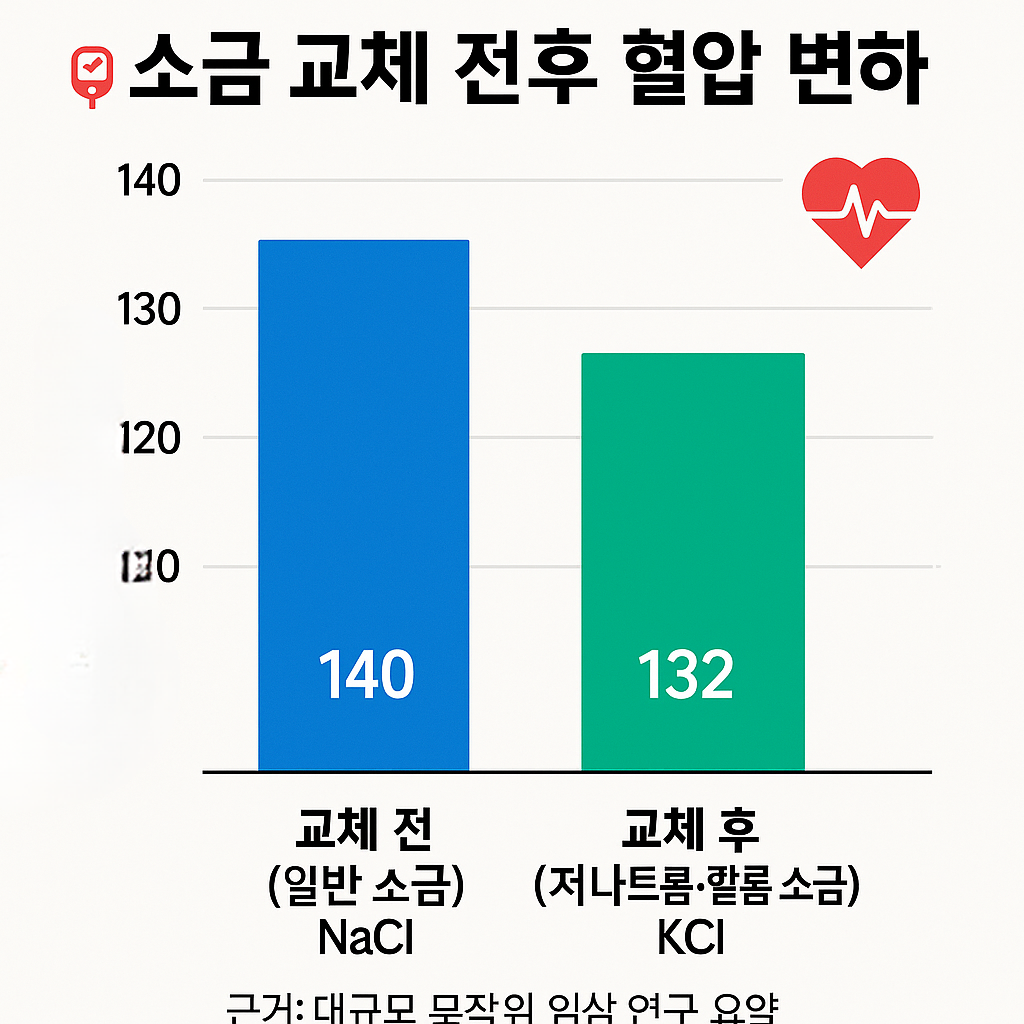 &lsquo;칼륨 소금(저나트륨 소금)&rsquo; vs 일반 소금