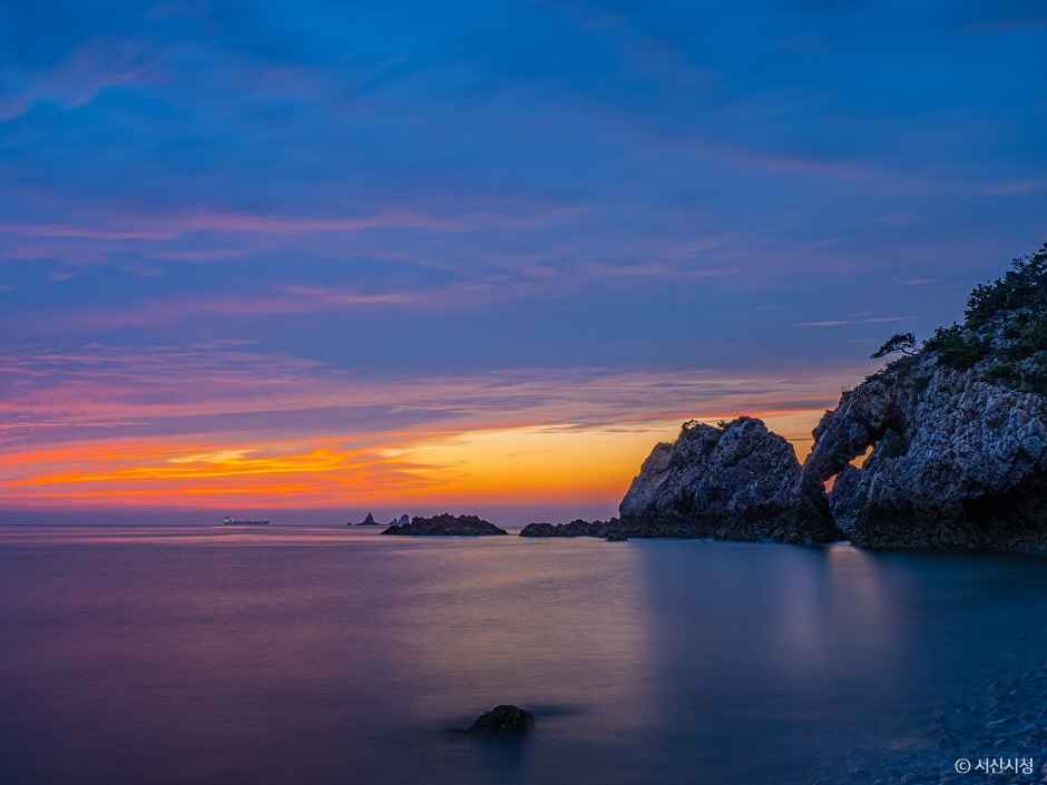 서산 황금산 코끼리바위 일몰