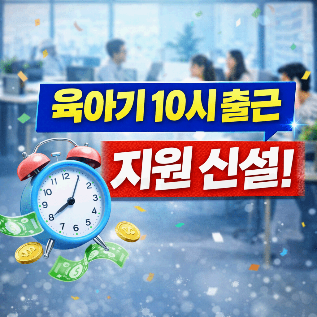 유아기 10시 출근, 지원 신설!