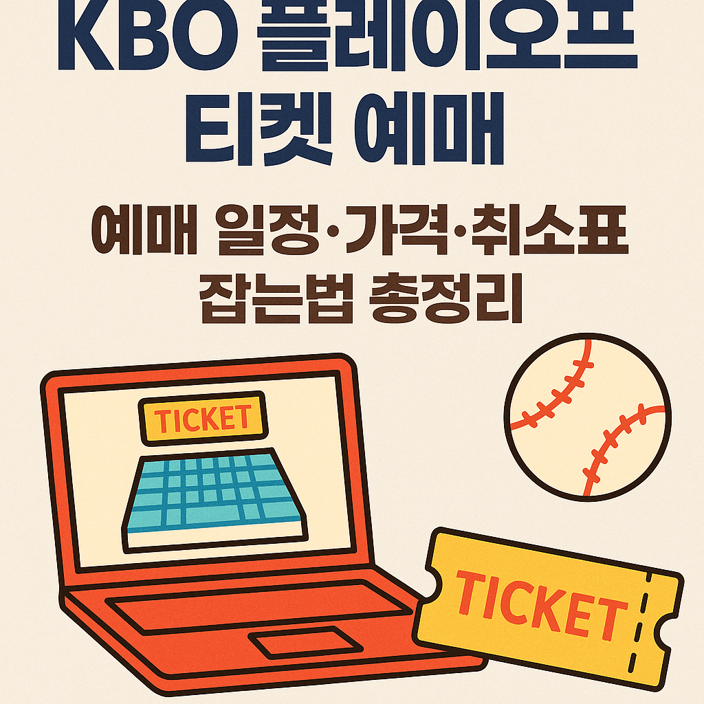 KBO 플레이오프 티켓 예매 일정과 가격 정보를 한눈에 확인하세요.