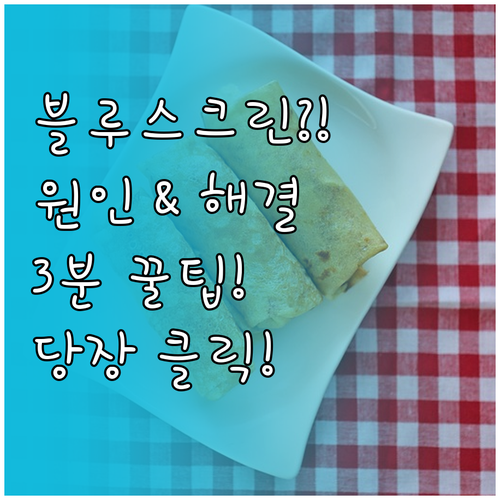 블루스크린 자주 뜨는 이유와 해결책..