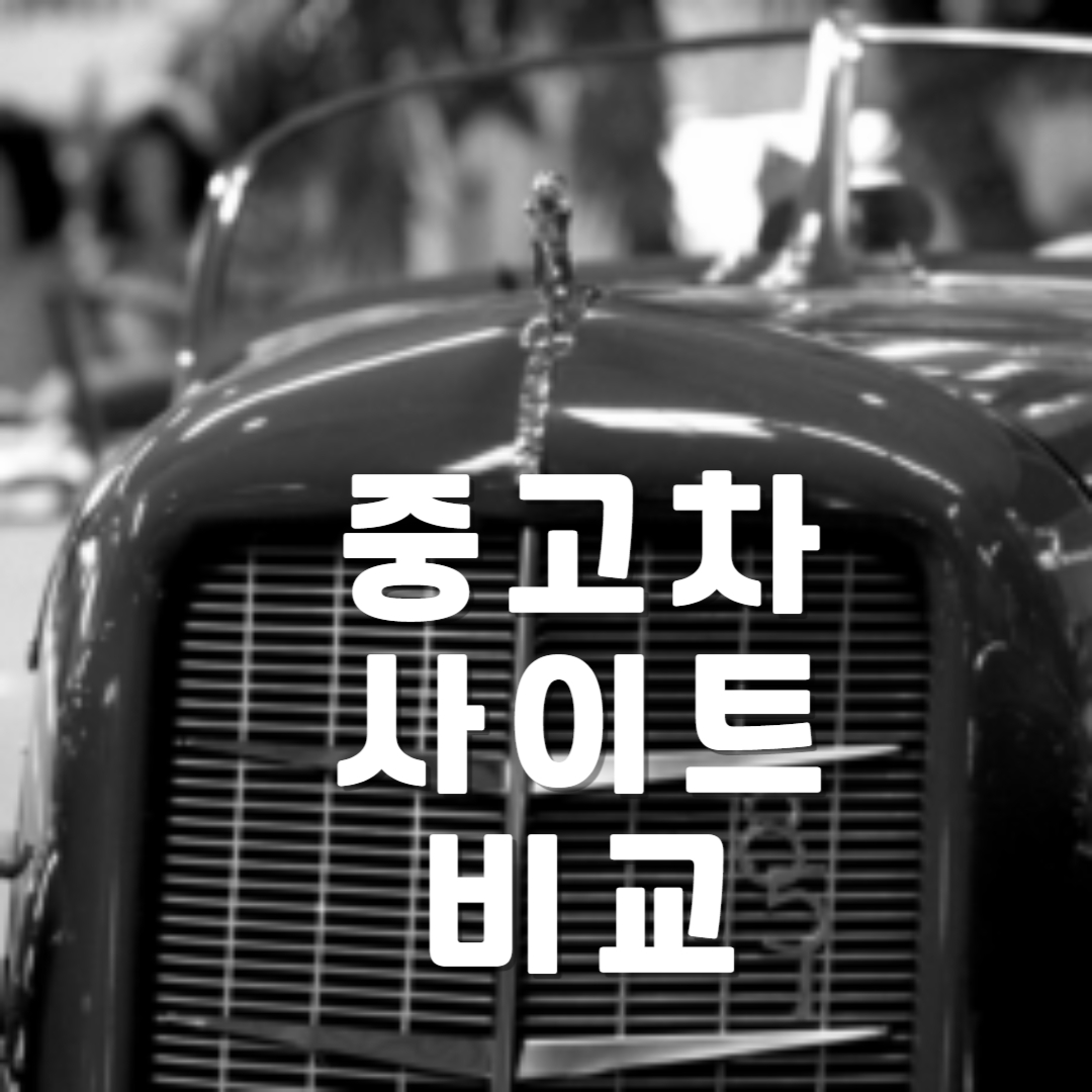 중고차 사이트 비교