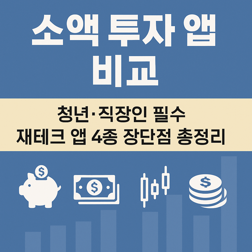 한국 소액 투자 앱 비교｜청년·직장인 필수 재테크 앱 4종