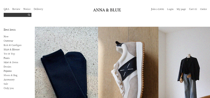 20대 30대 여자옷 쇼핑몰 추천 - 안나앤블루