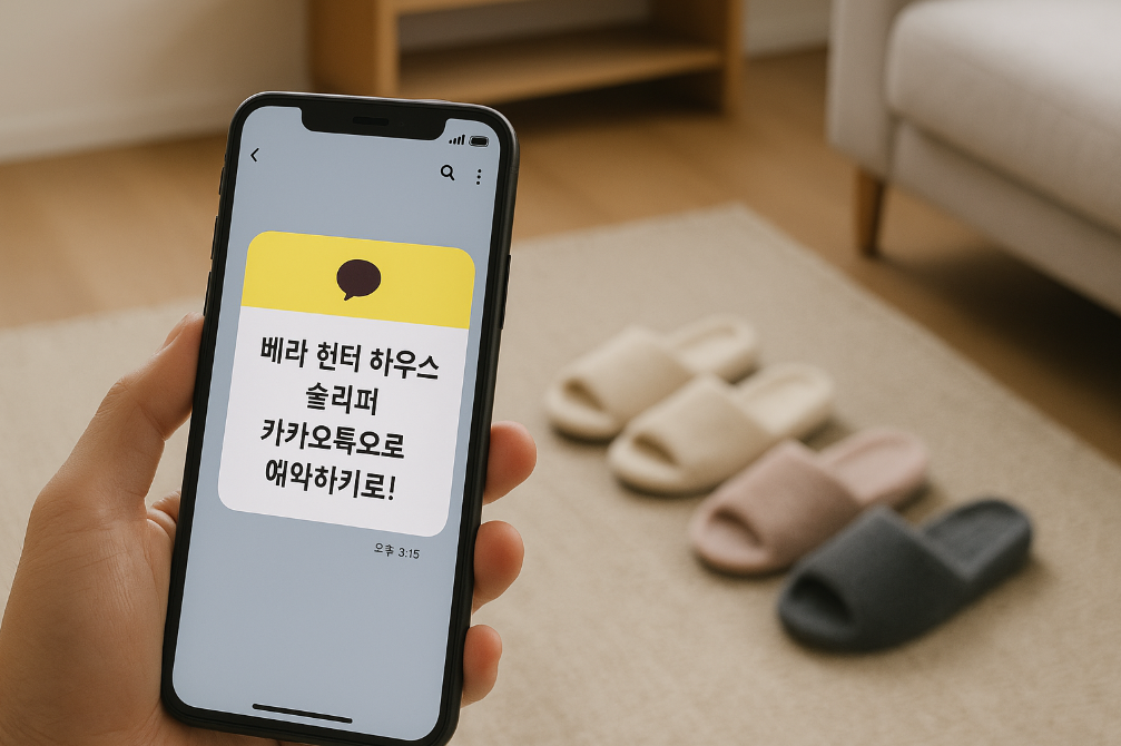 베라 헌터 하우스 슬리퍼 카톡예약 3분 완벽 가이드