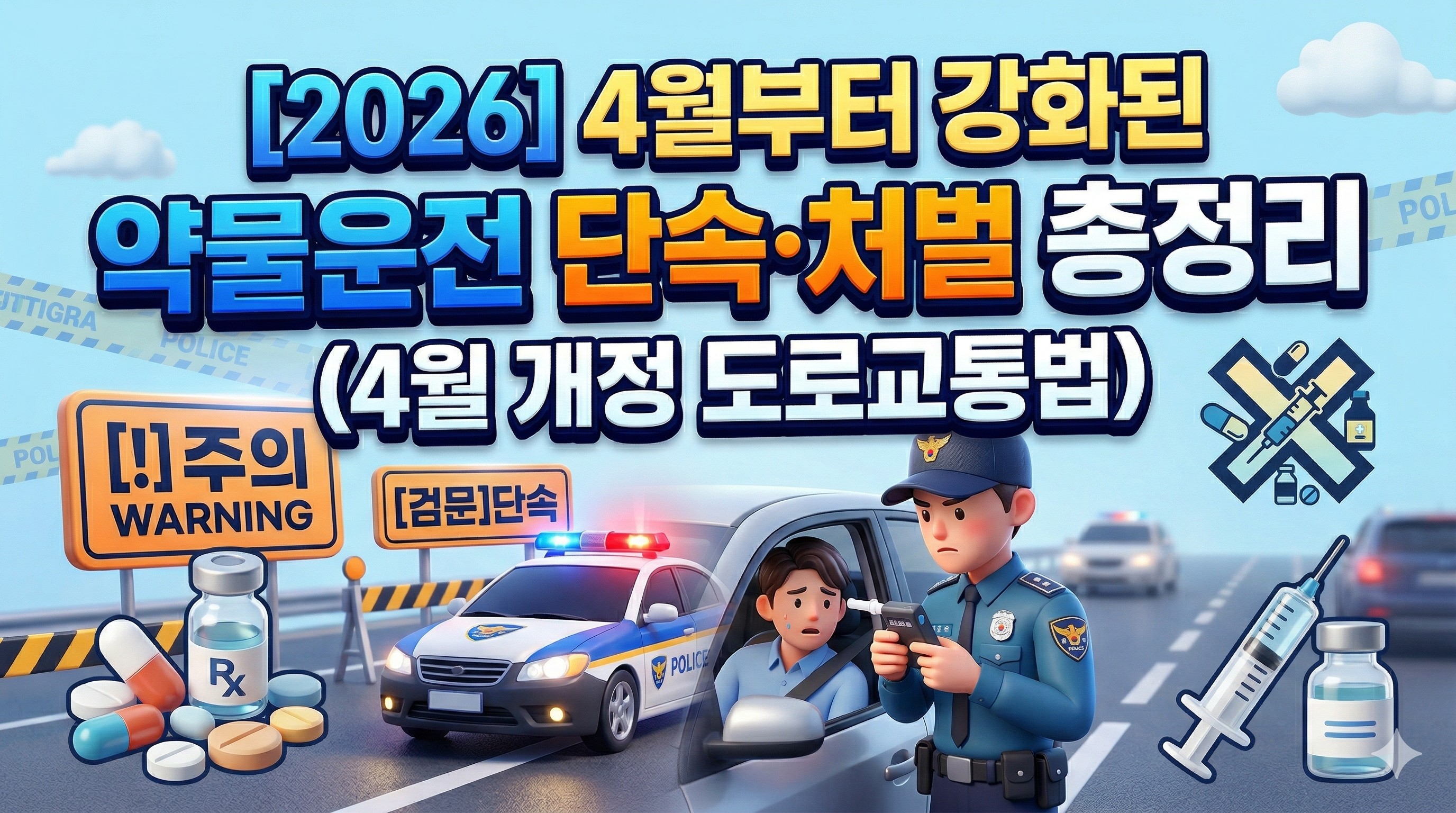 2026 4์ ๊ฐ์ ๋๋ก๊ตํต๋ฒ ์ฝ๋ฌผ์ด์ ๋จ์ ๋ฐ ์ฒ๋ฒ ๊ฐํ ์ ๋ณด