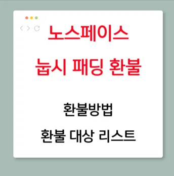 노스페이스 패딩 환불방법