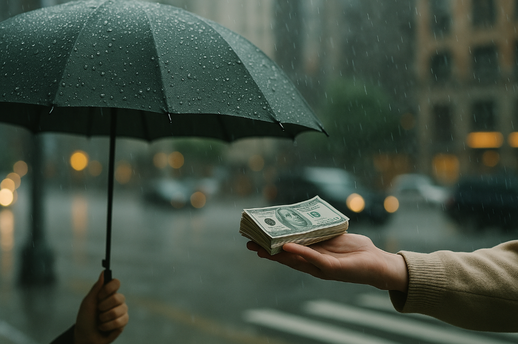 비 오는 날, 경제적 자유