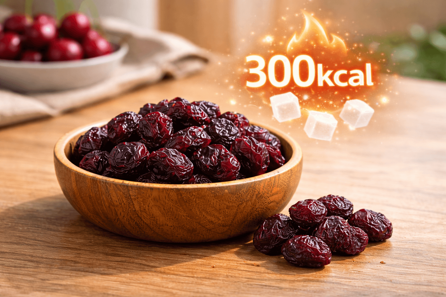 건과 체리 칼로리 증가 원인과 당 농축 구조