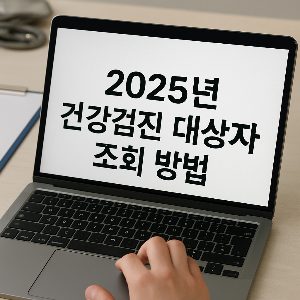 2025년 건강검진 대상자 조회 방법