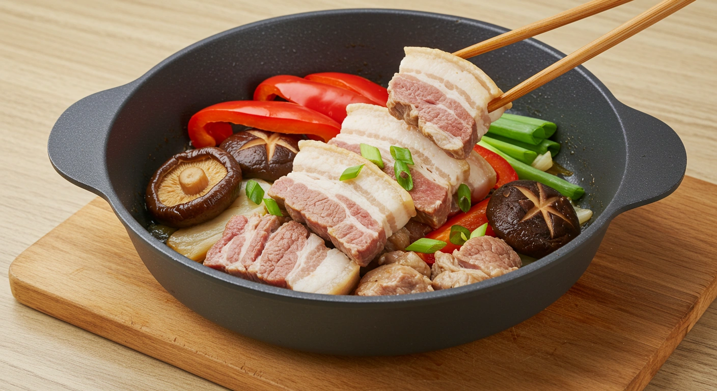 라조육 황금레시피, 돼지고기 삼겹살로 만드는 매콤중식 요리
