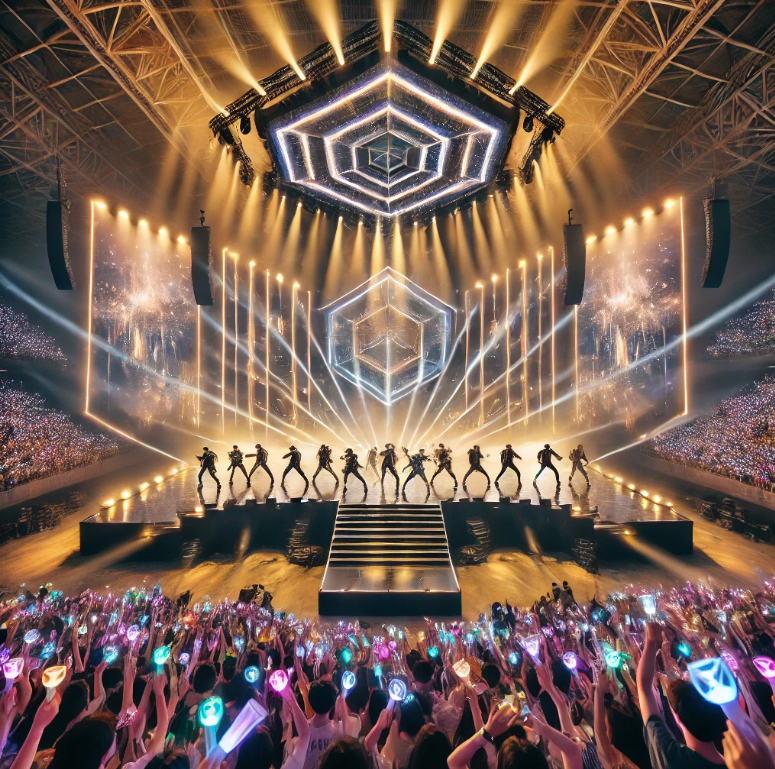 류를 느낄 수 있는 열기가득한 콘서트장의 모습