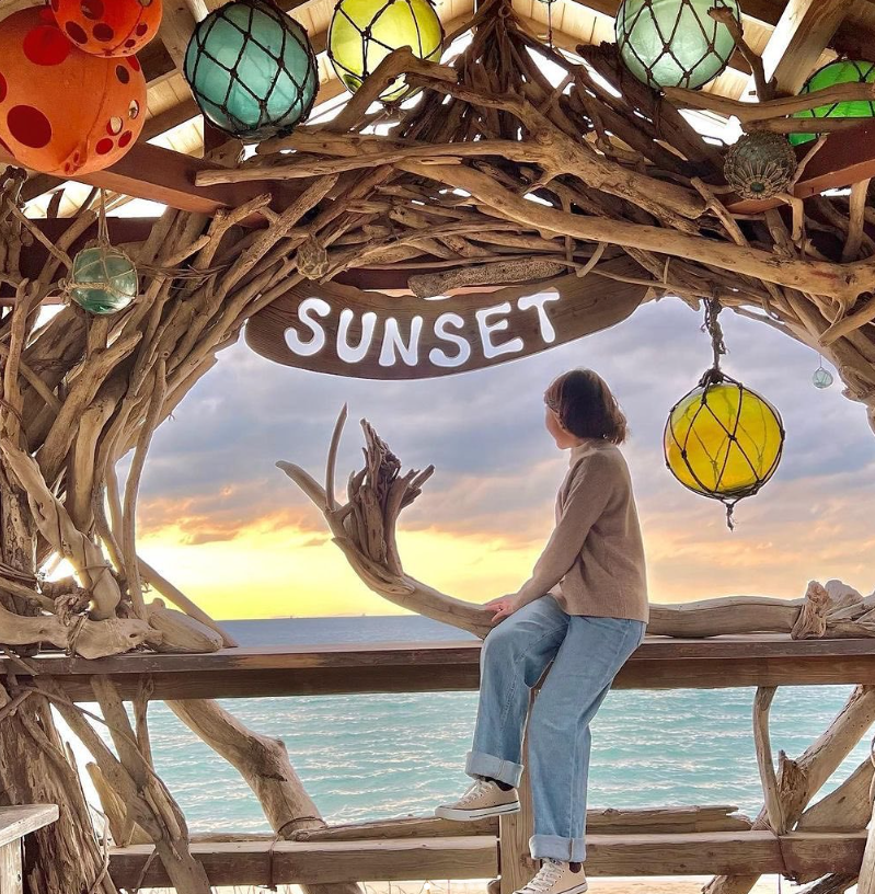 후쿠오카 근교 여행 이토시마 비치카페선셋