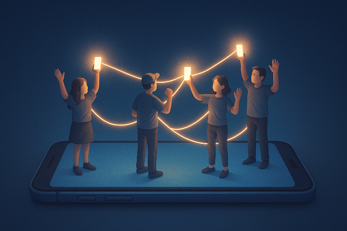 디지털 관계의 깊이를 상징하는 이미지